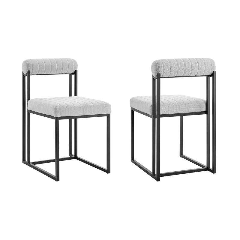 Anastasia Modern Upholstered Metal Dining Chairs - Set of 2