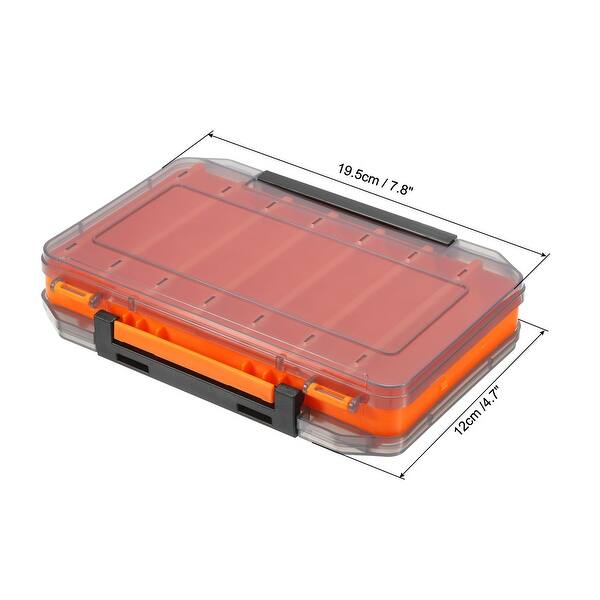 Two Sided Fishing Lure Storage Box Fish Tackle 14 Grids Container On