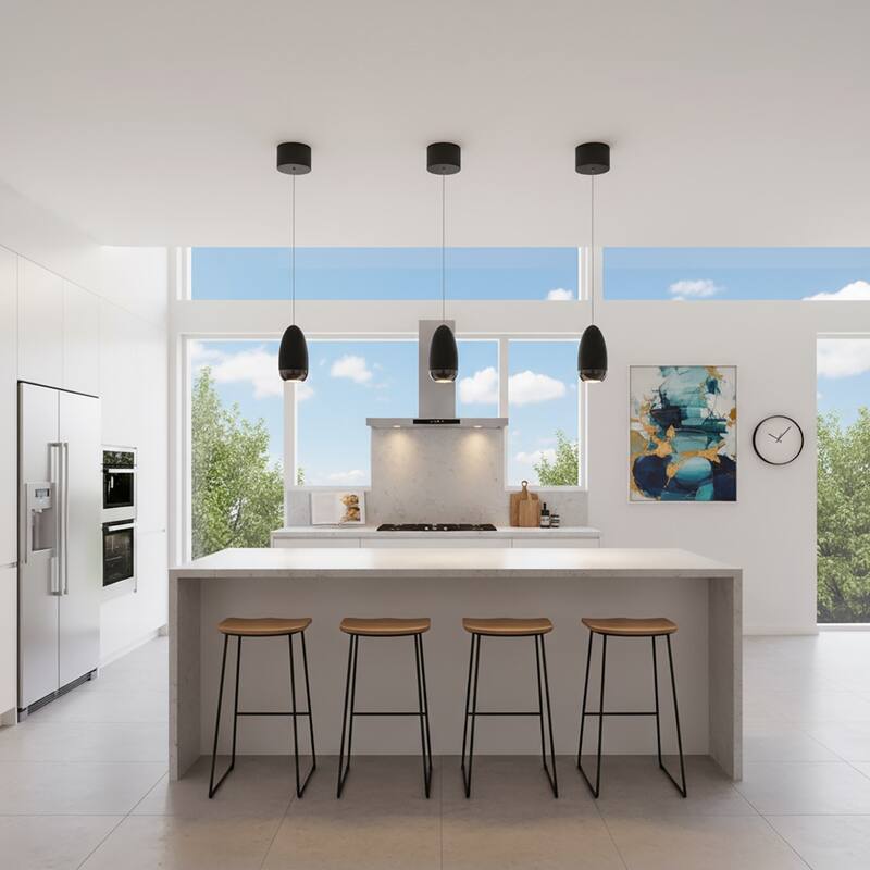 Artcraft Royal Pearl - Integrated LED Pendant - Black