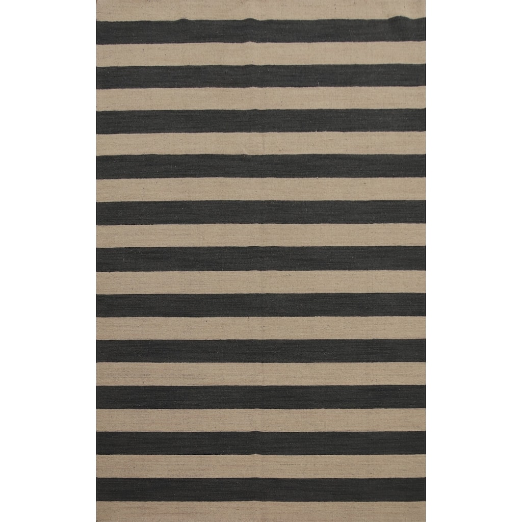 Hand Knotted Oriental 100% Wool Carpet Modern All-Over Multi-Colored Moroccan Area Rug - 8' 0'' X 6' 0''