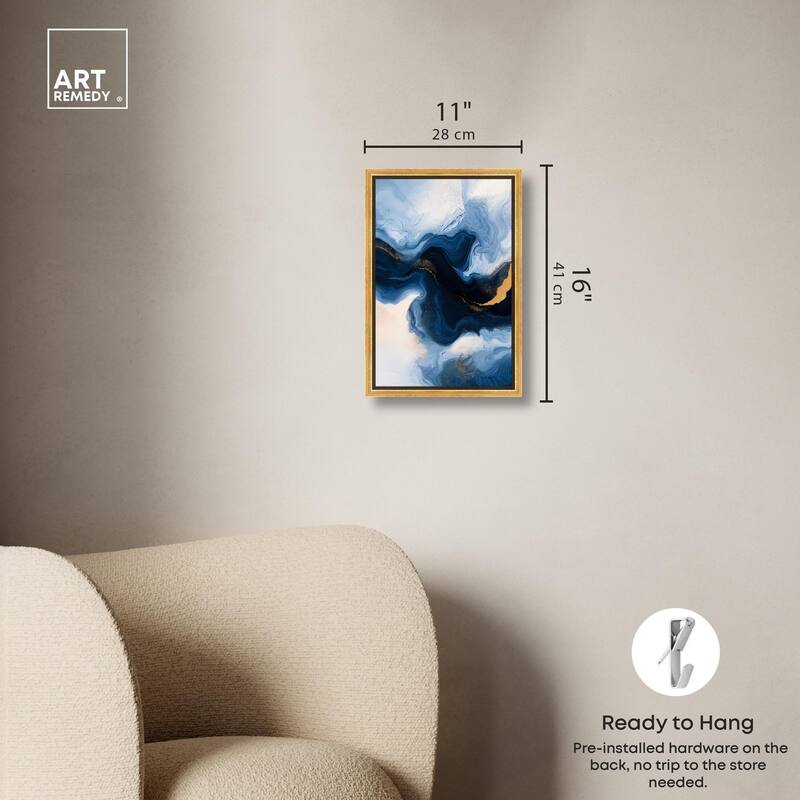 Blue Deep II Canvas by Art Remedy