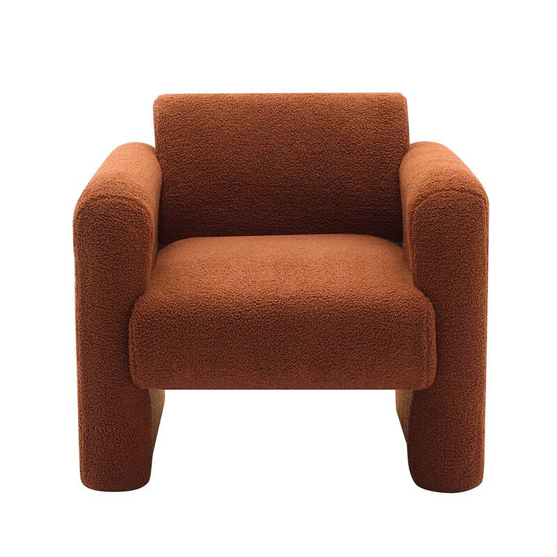 Modern Accent Chair With Back and Pillow for Living Room
