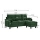 preview thumbnail 14 of 49, 77.36" L Shaped Sectional Sofa with Side Storage Pocket and Reversible Ottoman