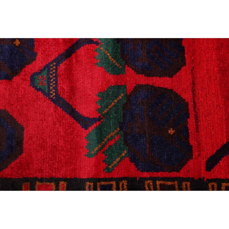 ECARPETGALLERY Hand-knotted Teimani Red Wool Rug - 3'5 x 6'1