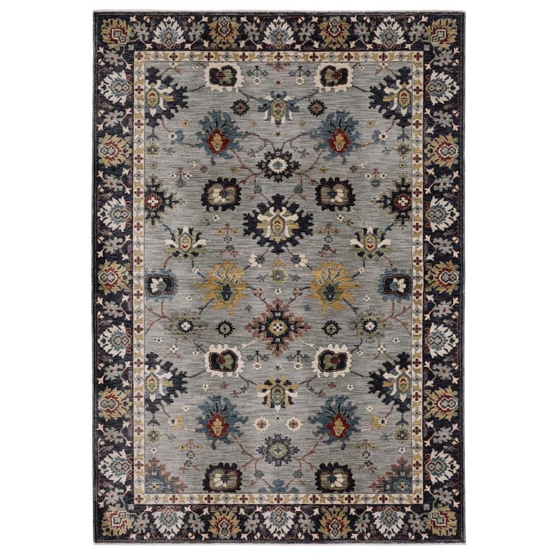 Esme Traditional Floral Blue/ Multi Area Rug