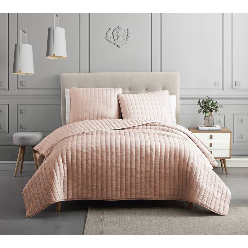 Riverbrook Home Moonstone 3 Piece Quilt Set - Blush - King