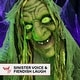 preview thumbnail 6 of 15, Haunted Hill Farm 5.7-Ft. Life-Size Talking Animatronic Witch with White Eyes