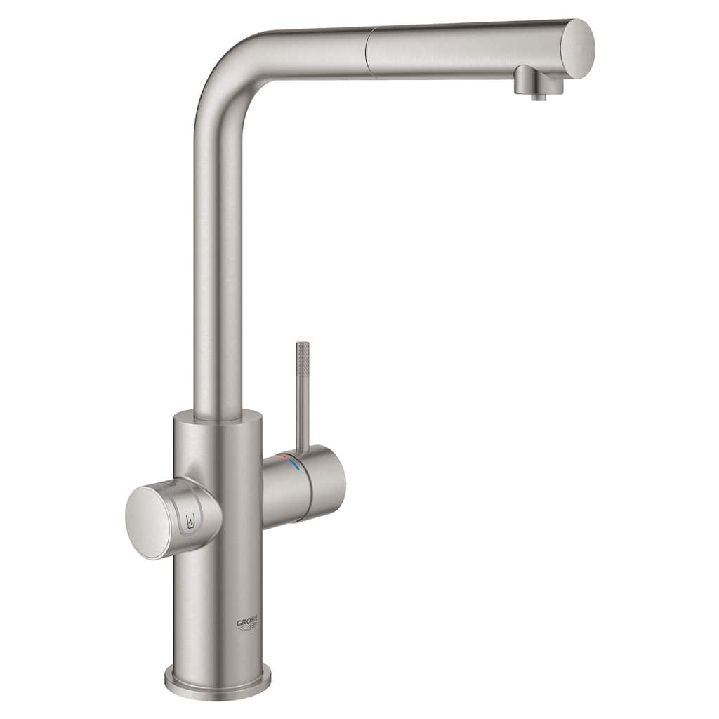Grohe Blue 1.75 GPM Single Hole Pull Out Kitchen Faucet for Chilled