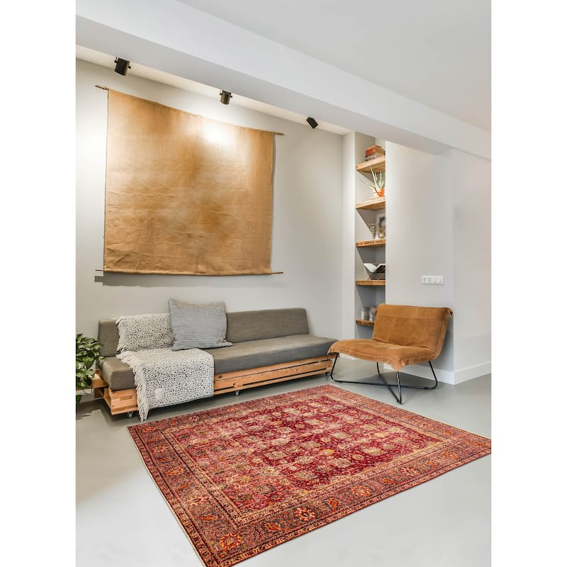 ECARPETGALLERY Hand-knotted Antalya Vintage Red Wool Rug - 9'4 x 11'0