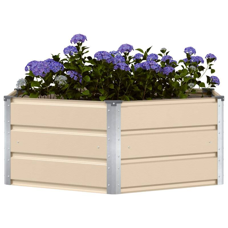 vidaXL Planter in Steel - 50.79 x 50.79 x 17.72 in.