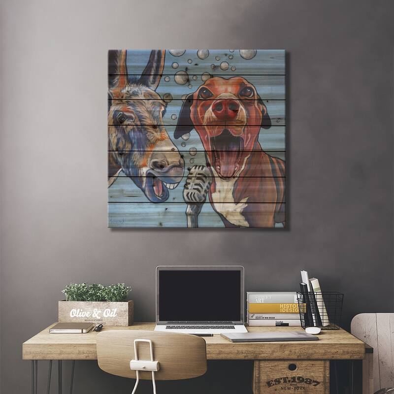 Harmony Print On Wood by Kathryn Wronski - Multi-Color