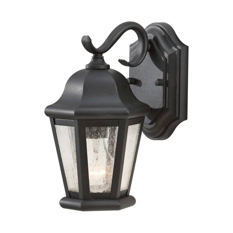 Roseto Tamms Single Light 11" Tall Outdoor Wall Sconce - Black