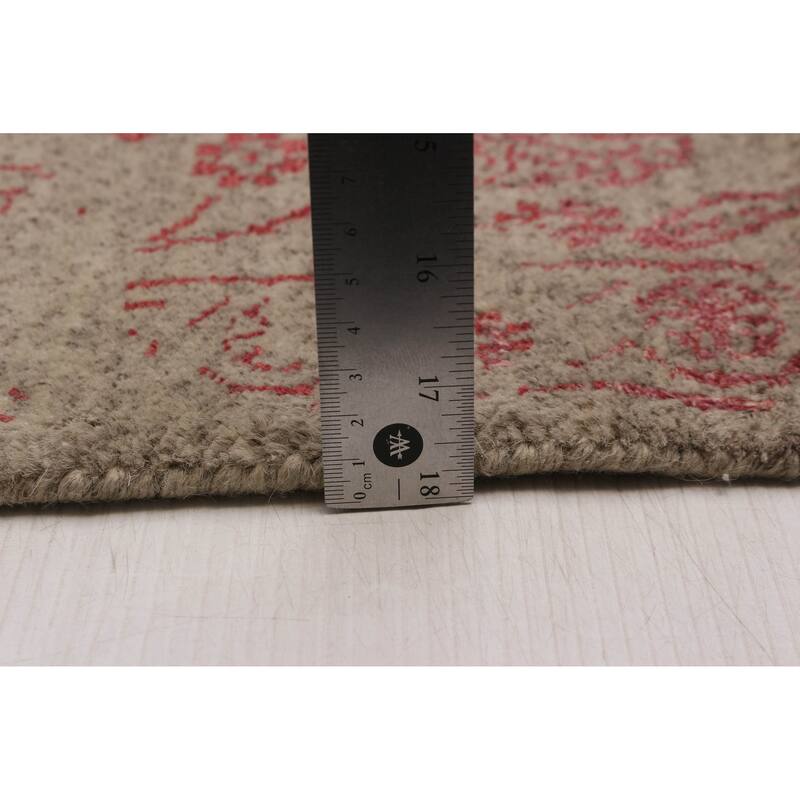 ECARPETGALLERY Hand-knotted Heritage Grey, Taupe Silk, Wool Rug - 8'0 x 9'8