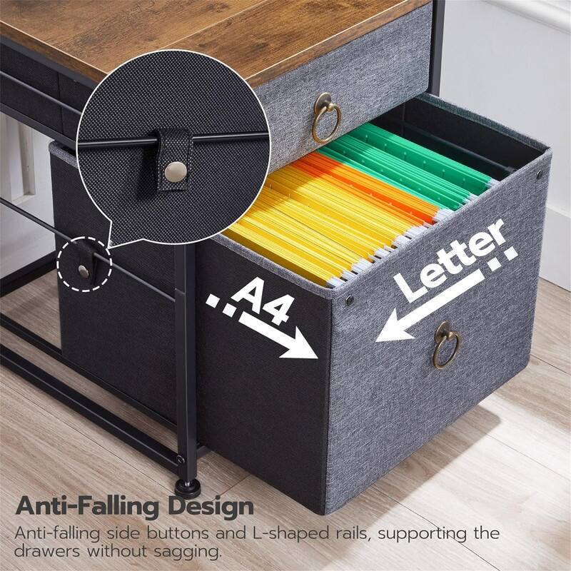 File Cabinet 2-Drawer Filing Cabinet - 15.7"D x 15.7"W x 19.6"H