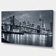 preview thumbnail 2 of 10, Panorama New York City at Night - Cityscape Canvas print - Blue