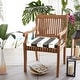 preview thumbnail 20 of 24, Kokomo Teak Dining Arm Chair Seat Cushion made with Sunbrella Fabric black white stripe