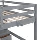 preview thumbnail 15 of 30, Full Size Loft Bed with Desk 4 Cabinets, 4 Drawers & Charging Station