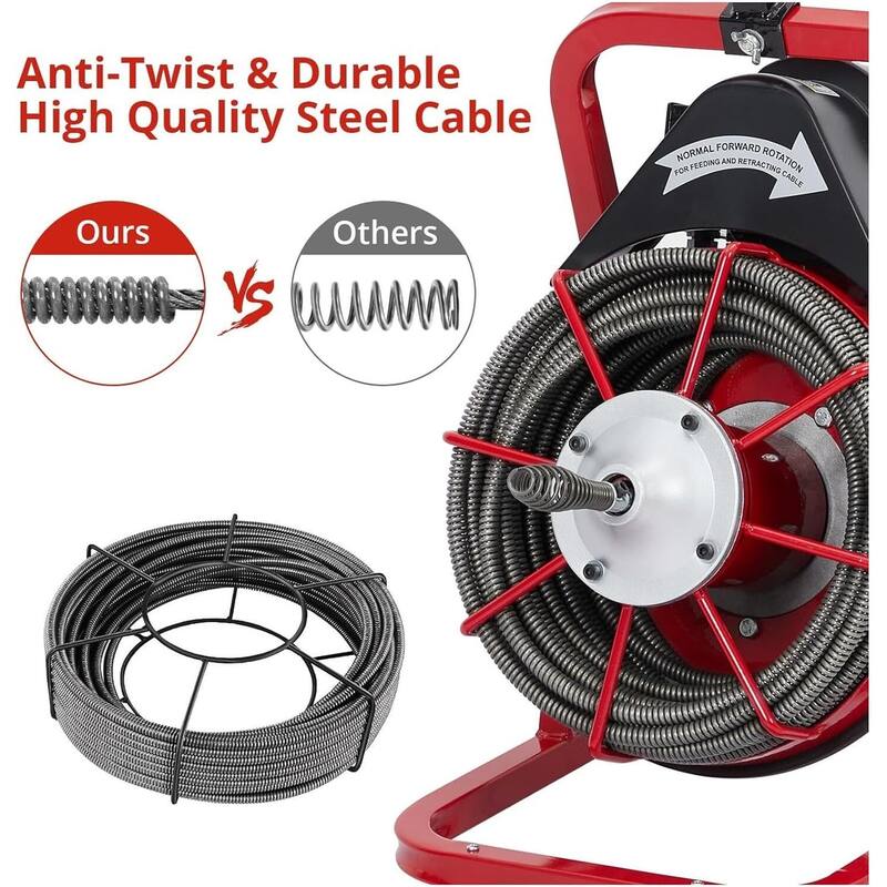 Portable Drain Cleaner Machine, Sewer Snake Machine