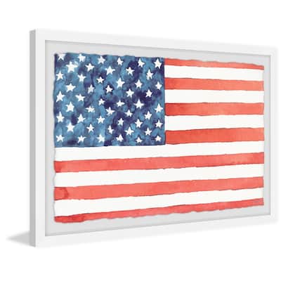 'Flag of America' Framed Painting Print