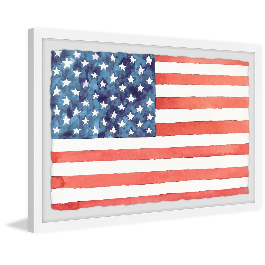 'Flag of America' Framed Painting Print