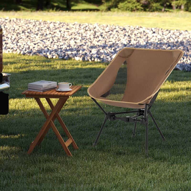 Gymax Ultra-Lightweight Camping Chair Portable Lawn Chair w/Triangular