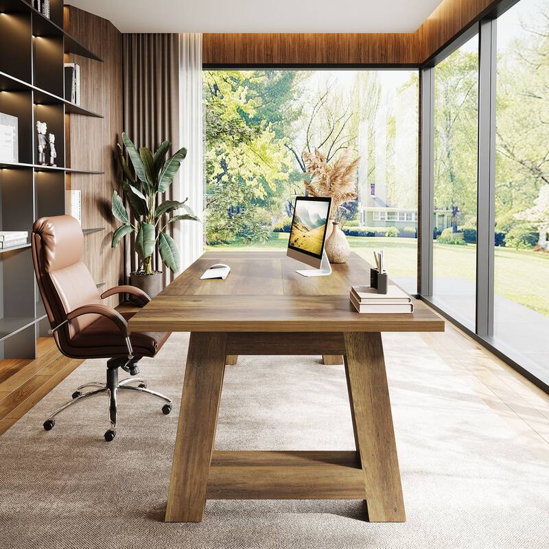 Large Office Computer Desk, 70.8" Executive Desk, Modern Workstation Writing Table