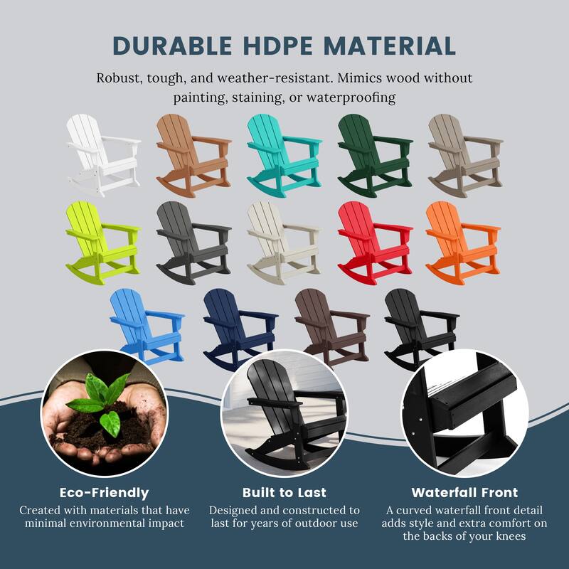 Laguna Hdpe All Weather Outdoor Patio Rocking Chair (Set of 2)