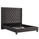 preview thumbnail 15 of 15, Naples Wingback Button Tufted Tall Headboard Bed by iNSPIRE Q Artisan