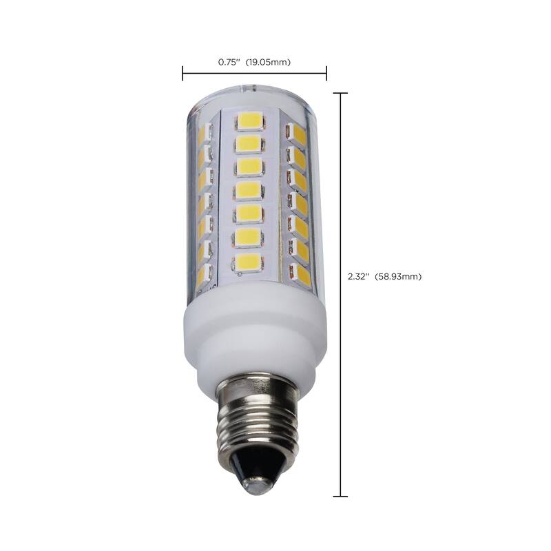 5 Watt T6 LED Clear Finish E11 Base 5000K 120 Volt