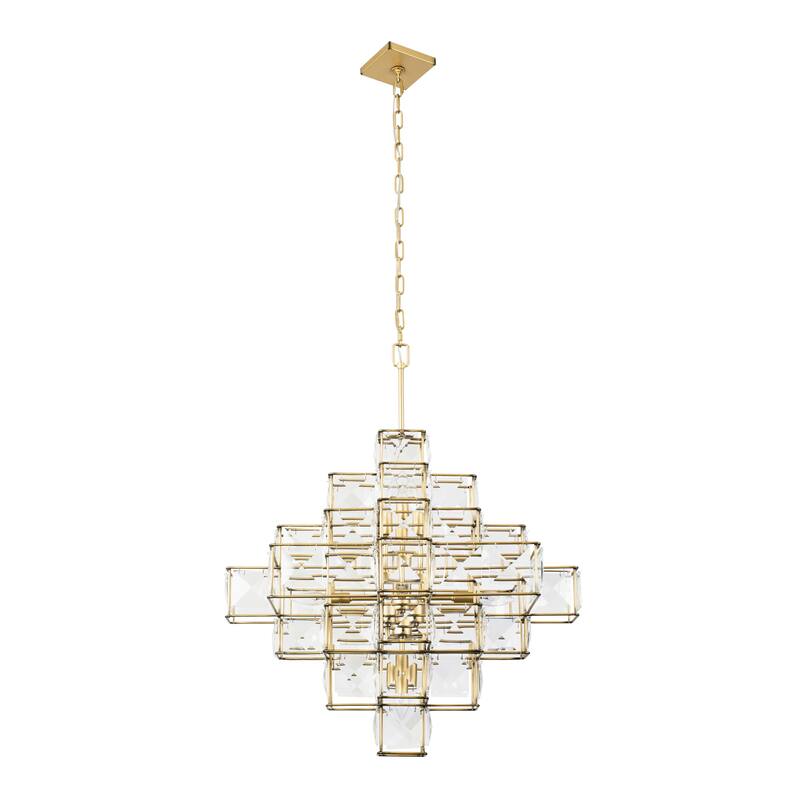 Varaluz Cubic 6-Light Chandelier - Calypso Gold