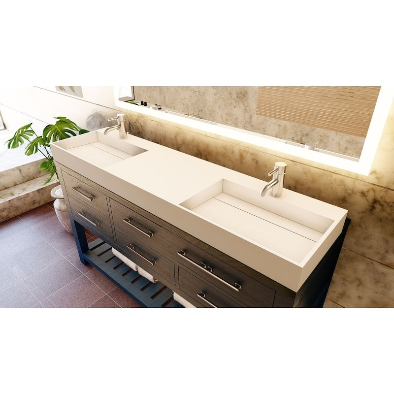 Juniper 72" Solid Surface Bathroom Vanity Top
