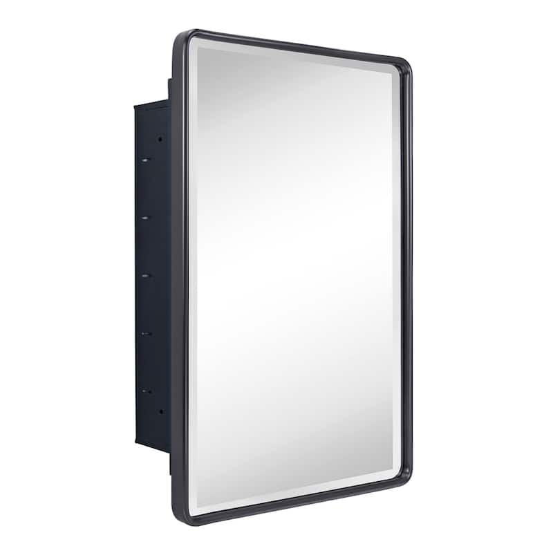 Farmhouse Recessed Metal Bathroom Medicine Cabinets with Mirror