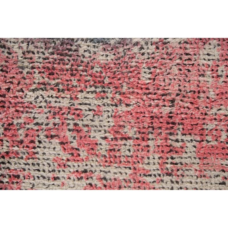 Contemporary Abstract Oriental Runner Rug Handmade Wool Carpet - 2'11"x 8'3"