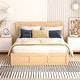 preview thumbnail 4 of 5, Full Size Wood Platform Bed with Underneath Storage and 2-Drawers, Wood Color