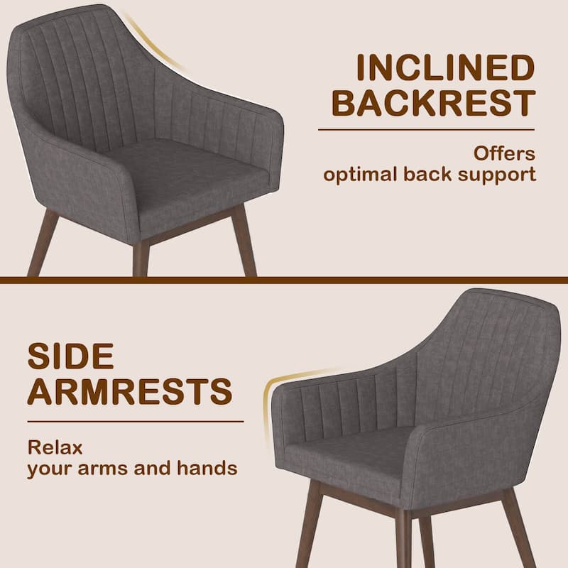 Costway Dining Chairs Set of 2 Upholstered Accent Chairs with Comfy - See Details