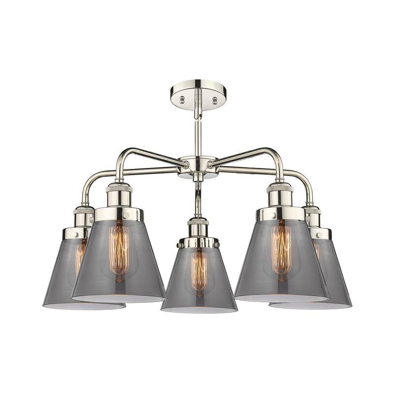 Innovations Lighting Cone - 5 Light 24" Stem Hung Chandelier