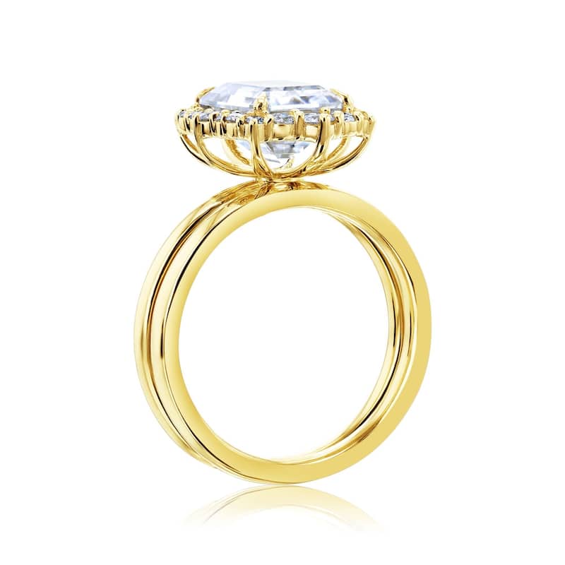 Annello by Kobelli 14k Gold Forever One Elizabeth Bridal Set (DEF/VS, DEF/VS)