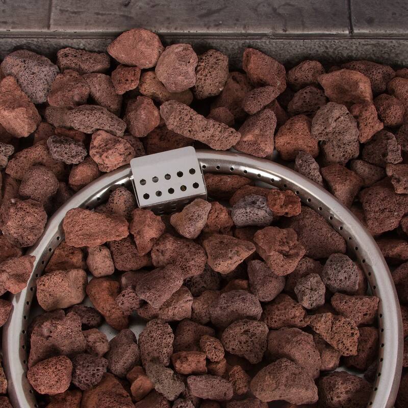 Fire & Flare 50,000 BTU Firepit Table, Lava Rocks, & Cover Set