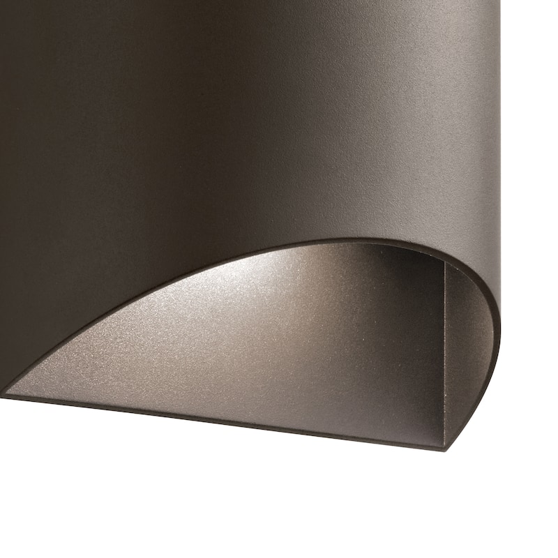 Kichler Lighting Wesley Collection 1-light Textured Architectural Bronze LED Outdoor Wall Sconce