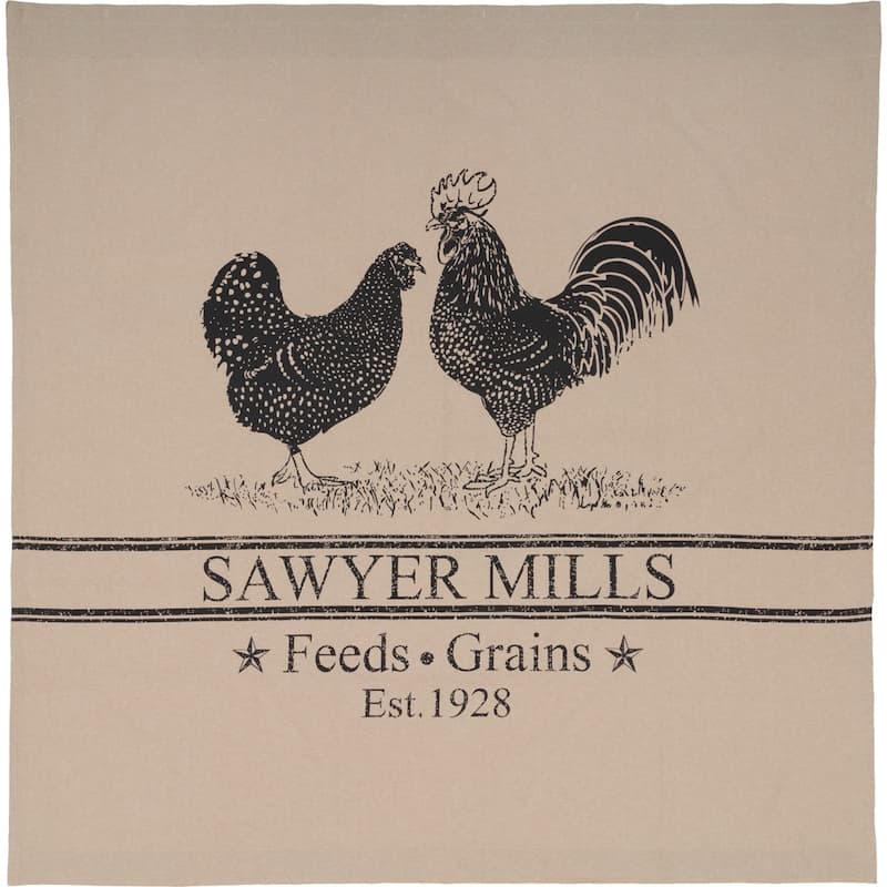 Sawyer Mill Charcoal Poultry Shower Curtain 72x72