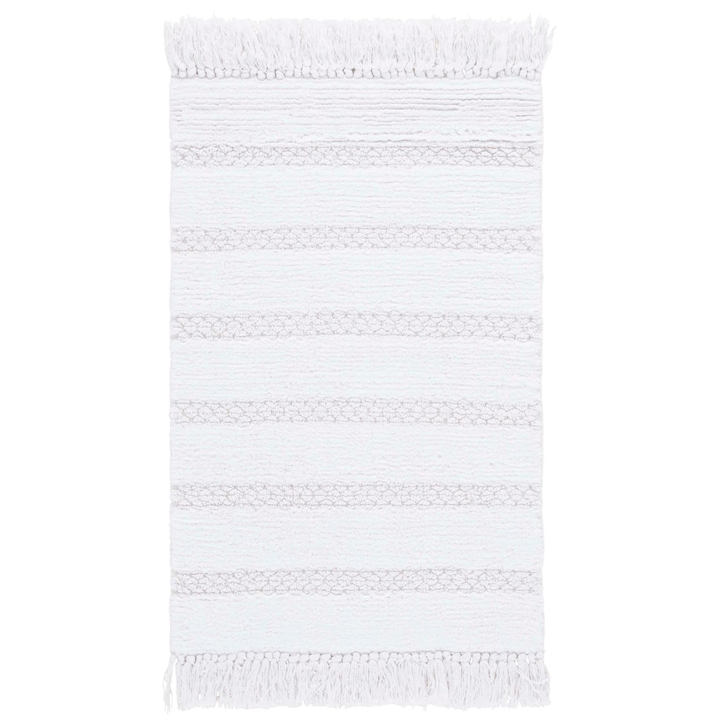 SAFAVIEH Home Finn Fringe 32"L x 20"W Cotton Bathmat