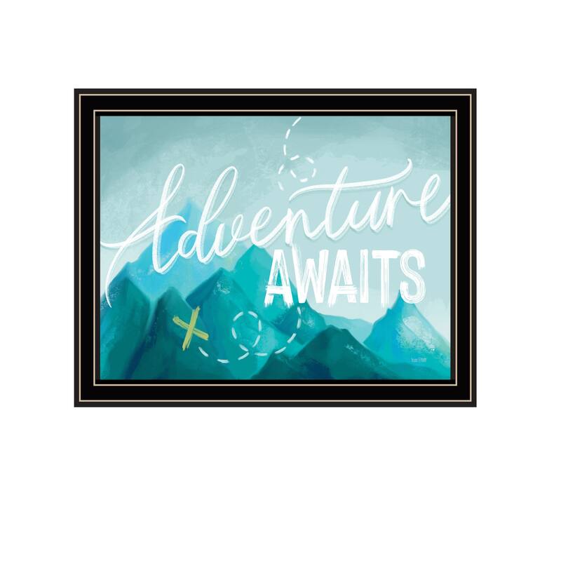 TrendyDecor4U "Adventure Awaits II" Framed Print Wall Art - Multi