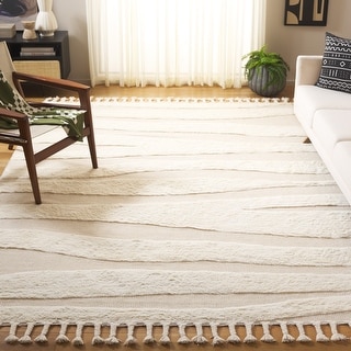 SAFAVIEH Hand-Knotted Casablanca Sophio Tribal Stripe Wool Rug