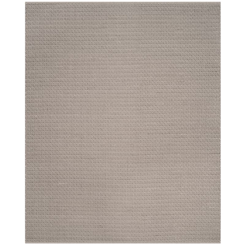 SAFAVIEH Montauk Glyn Handmade Cotton Area Rug - 5' x 7' - Ivory/Grey - Rectangle