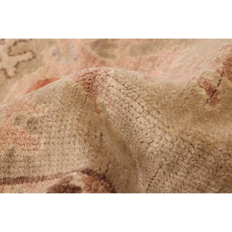 ECARPETGALLERY Hand-knotted Modern Oushak Khaki Wool Rug - 8'1 x 10'3