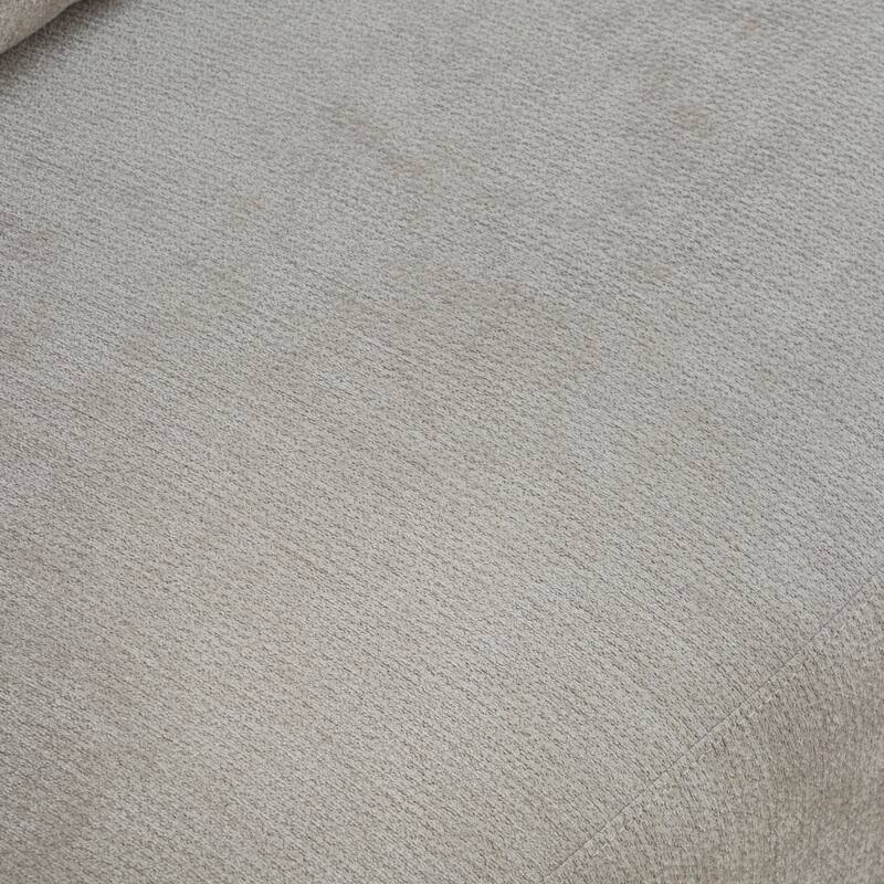 Chenille Loveseat with Round Armrests, Memory Foam 2-Seater Couch with 4 Throw Pillows, Deep Seat Sofa for Living Room