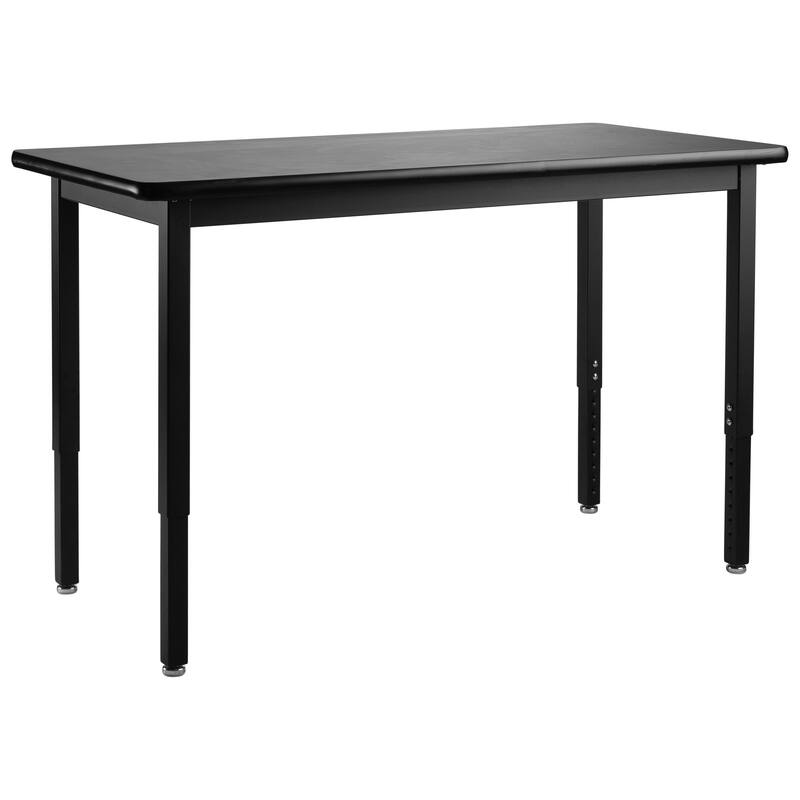 NPS 30 X 60 Steel Height Adjustable Table, High Pressure Laminate Top - Black