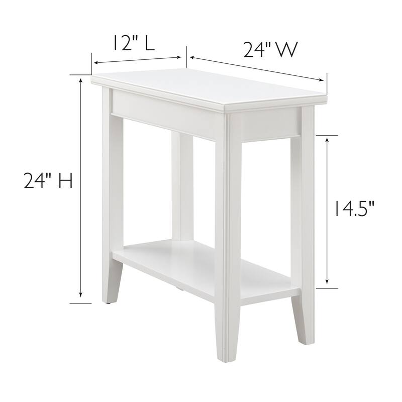 Leick Home Laurent Narrow End Table with Shelf