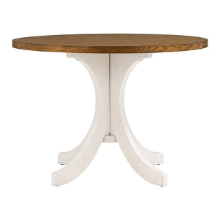 Homedot 5 Pieces Dining Table Set For 4, 37-Inch Dia Round Home Kitchen Dinner Table With Thick Tabletop, 4 Seated Upholstered Arm