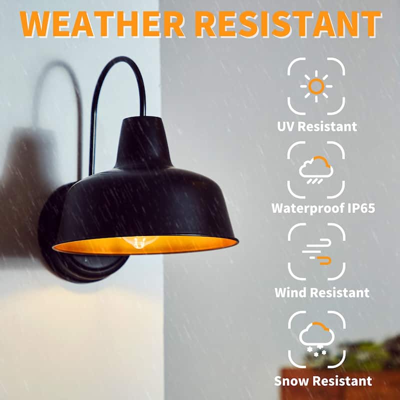 1-Light Outdoor Barn Light With Dark Bronze finish - 8.35"x10.65"x11"